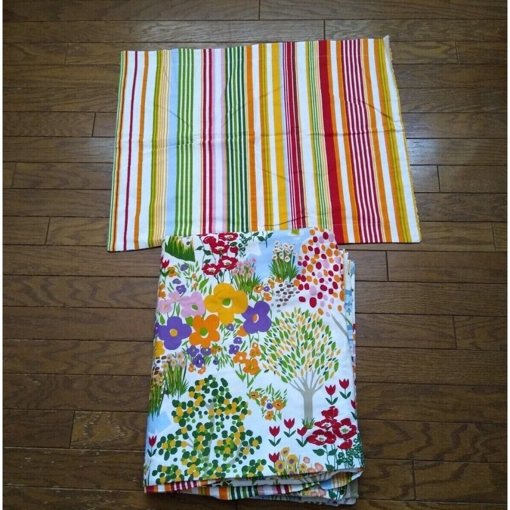 Croscill‎ Twin Duvet Standard Sham Set Stripe Floral Trees